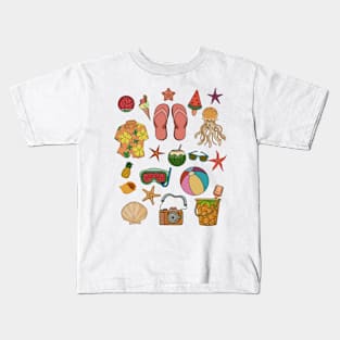 Beautiful Summer Patterns Kids T-Shirt